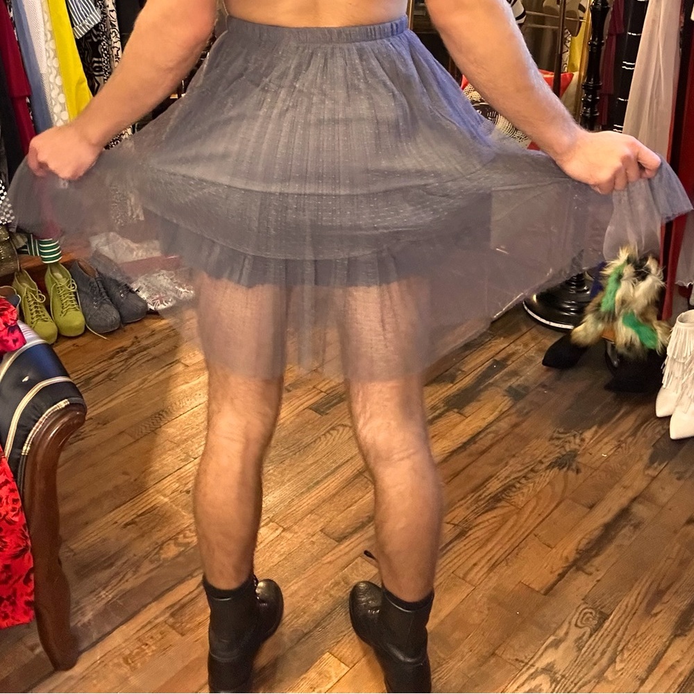 Gray Tulle Skirt